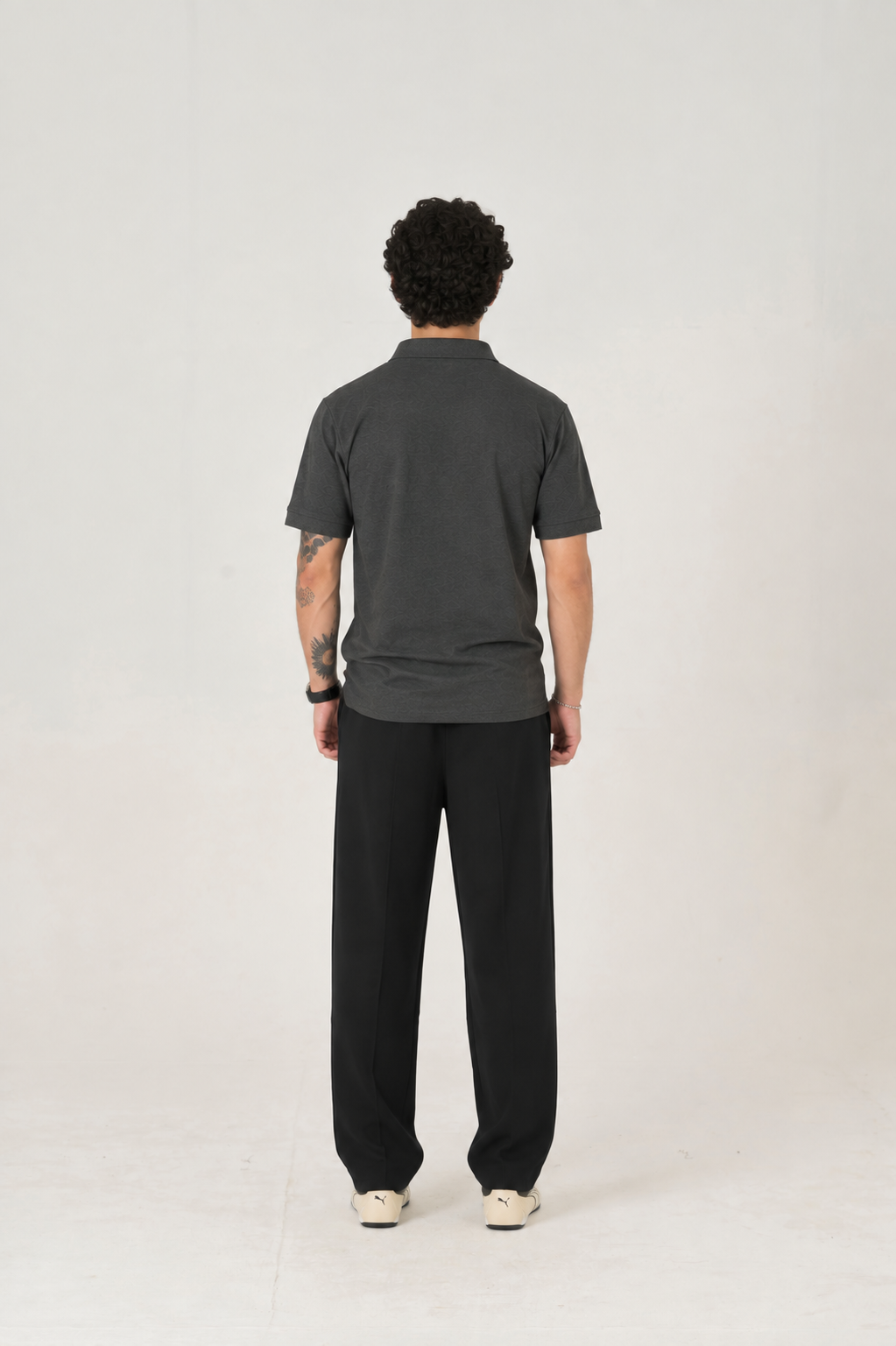 Cloud Black pleated trouser