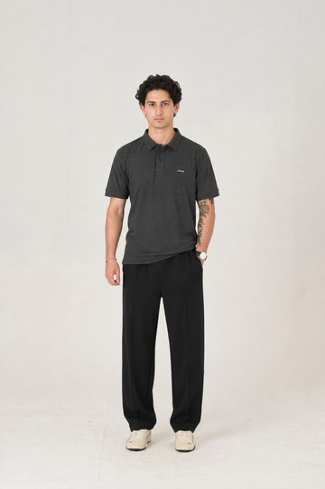 Cloud Black pleated trouser