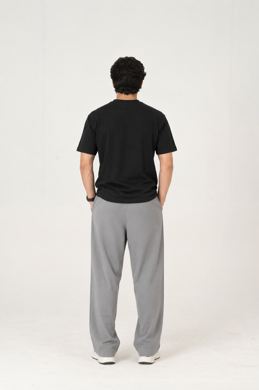 Stone Interlock pleated trouser