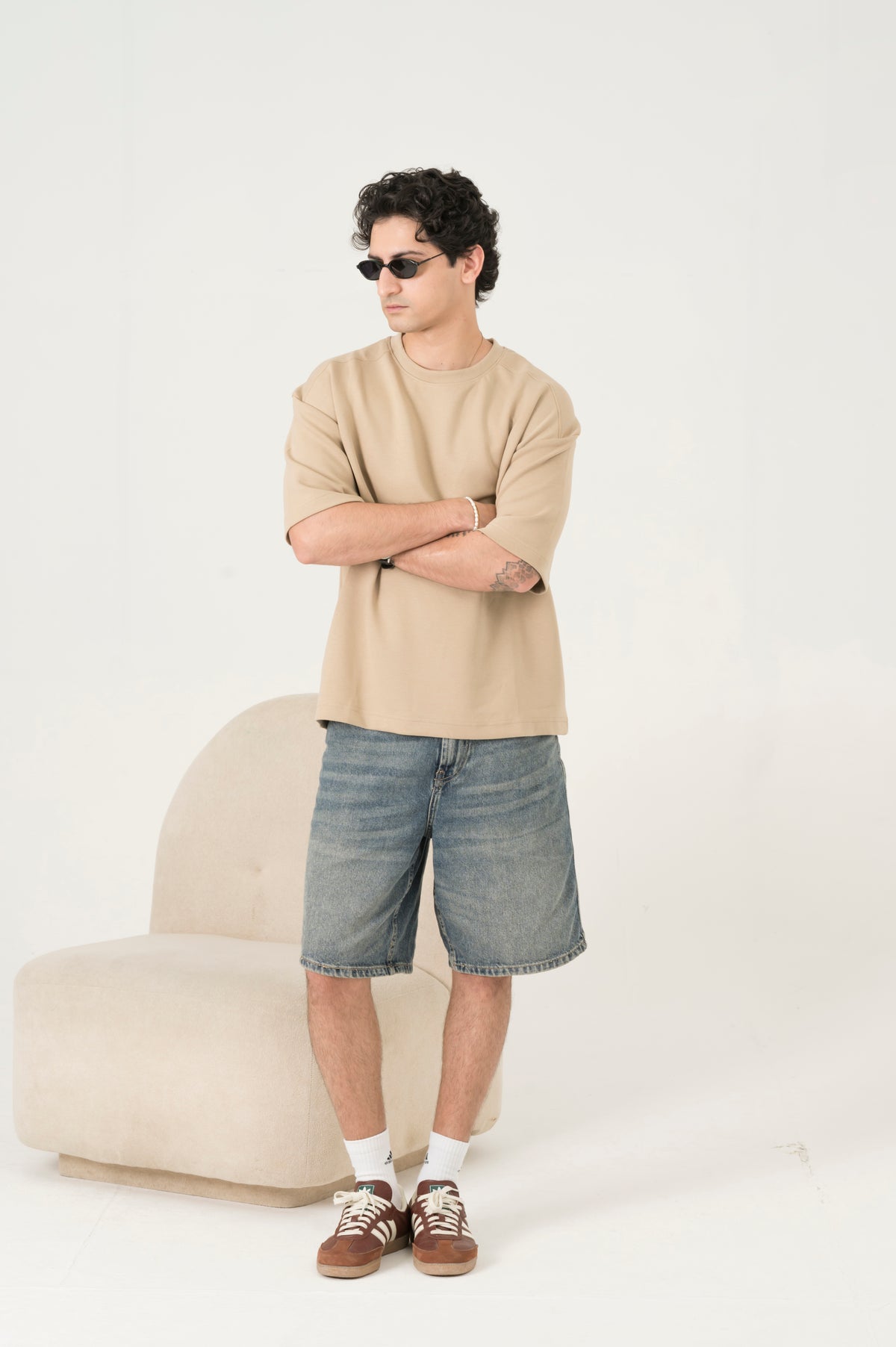 Cloud beige oversized tee
