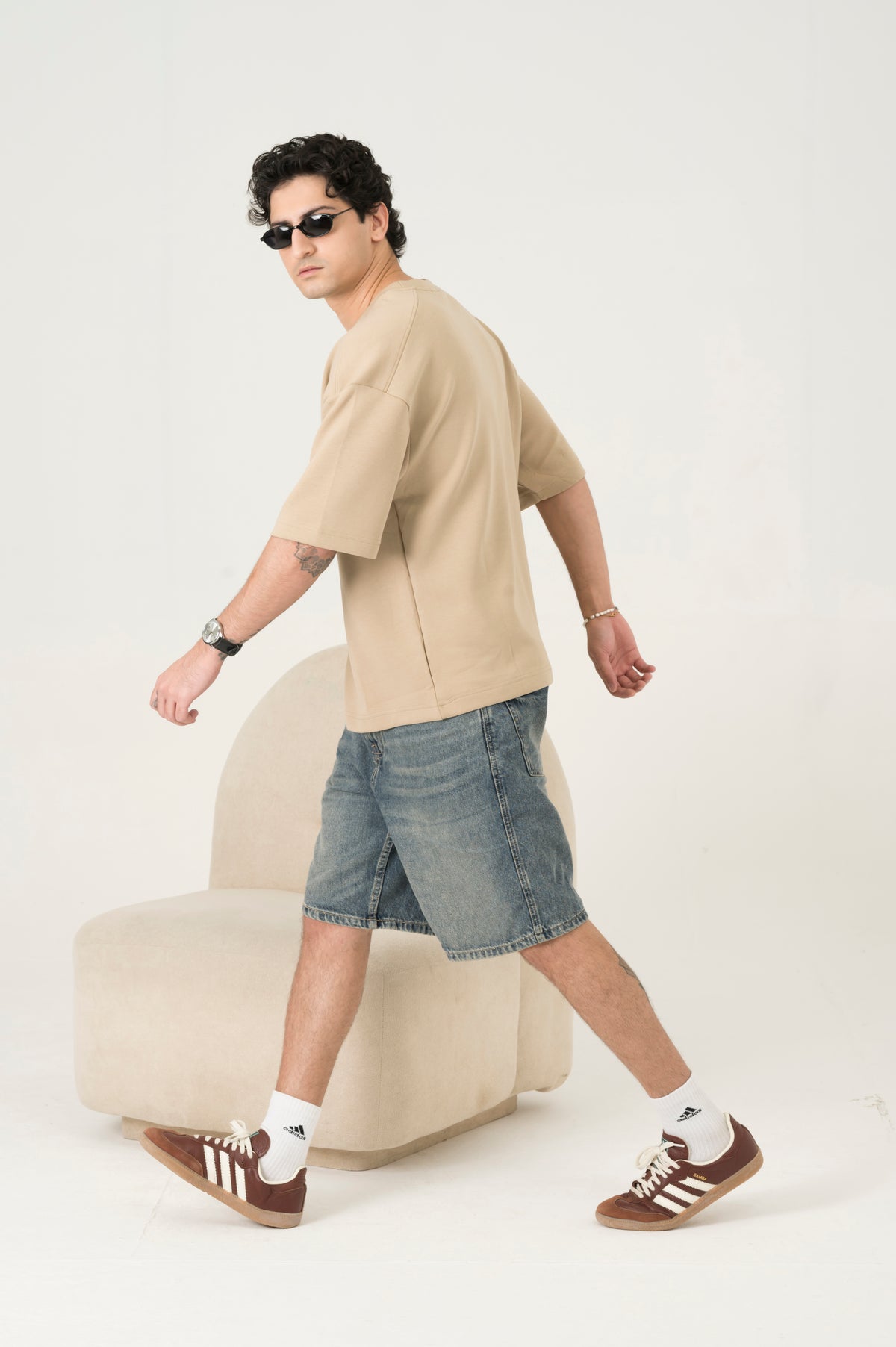 Cloud beige oversized tee