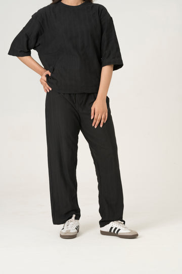 Black Jacquard Trouser