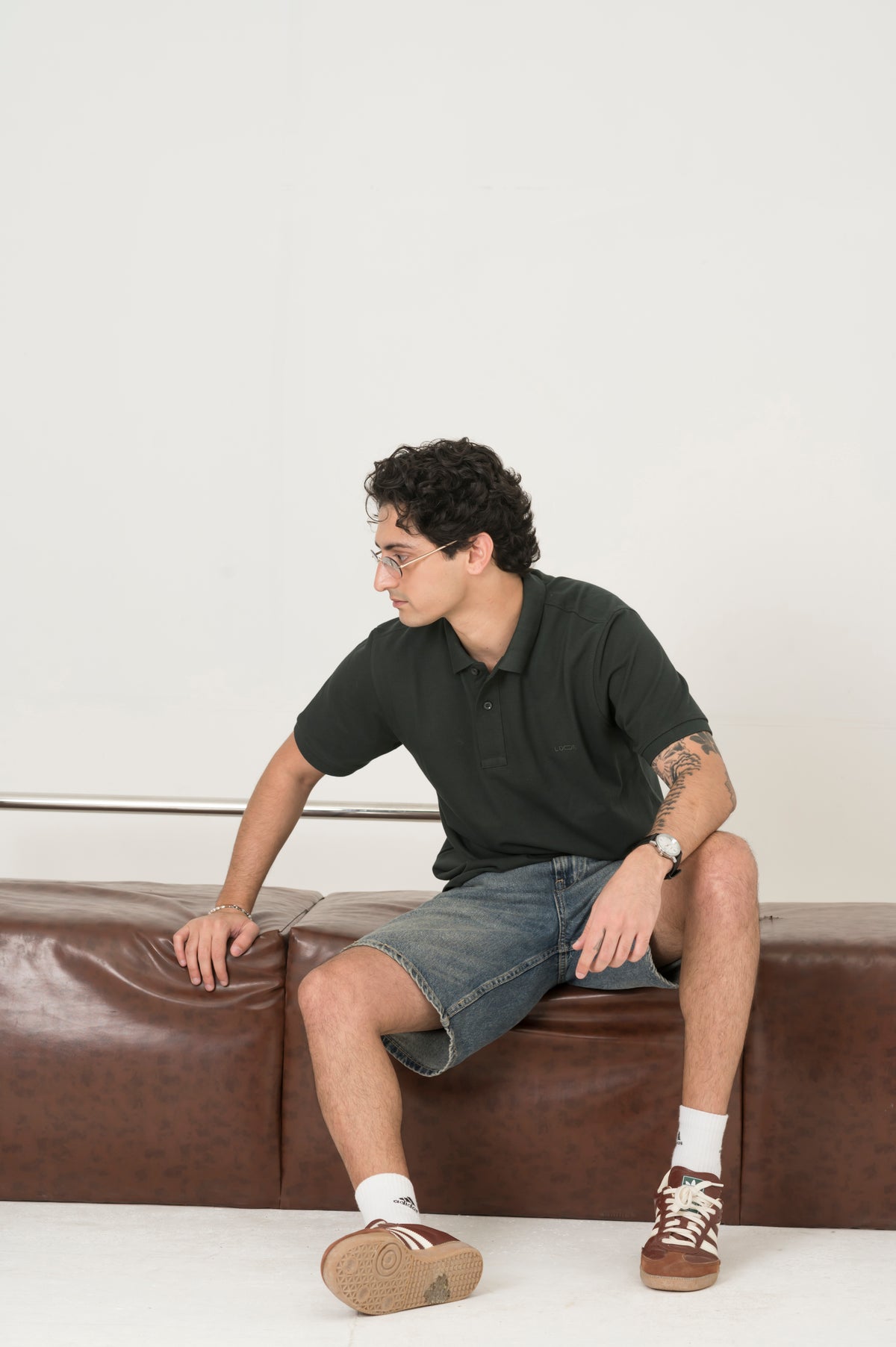 Forest Green Button Polo