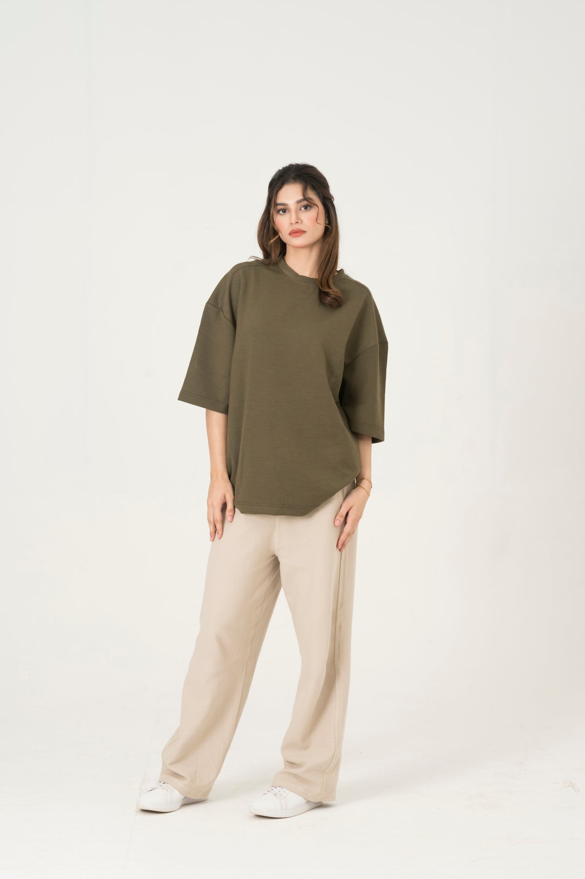 Cloud olive oversized tee
