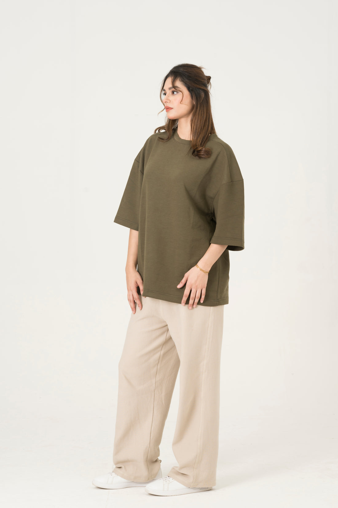 Cloud olive oversized tee