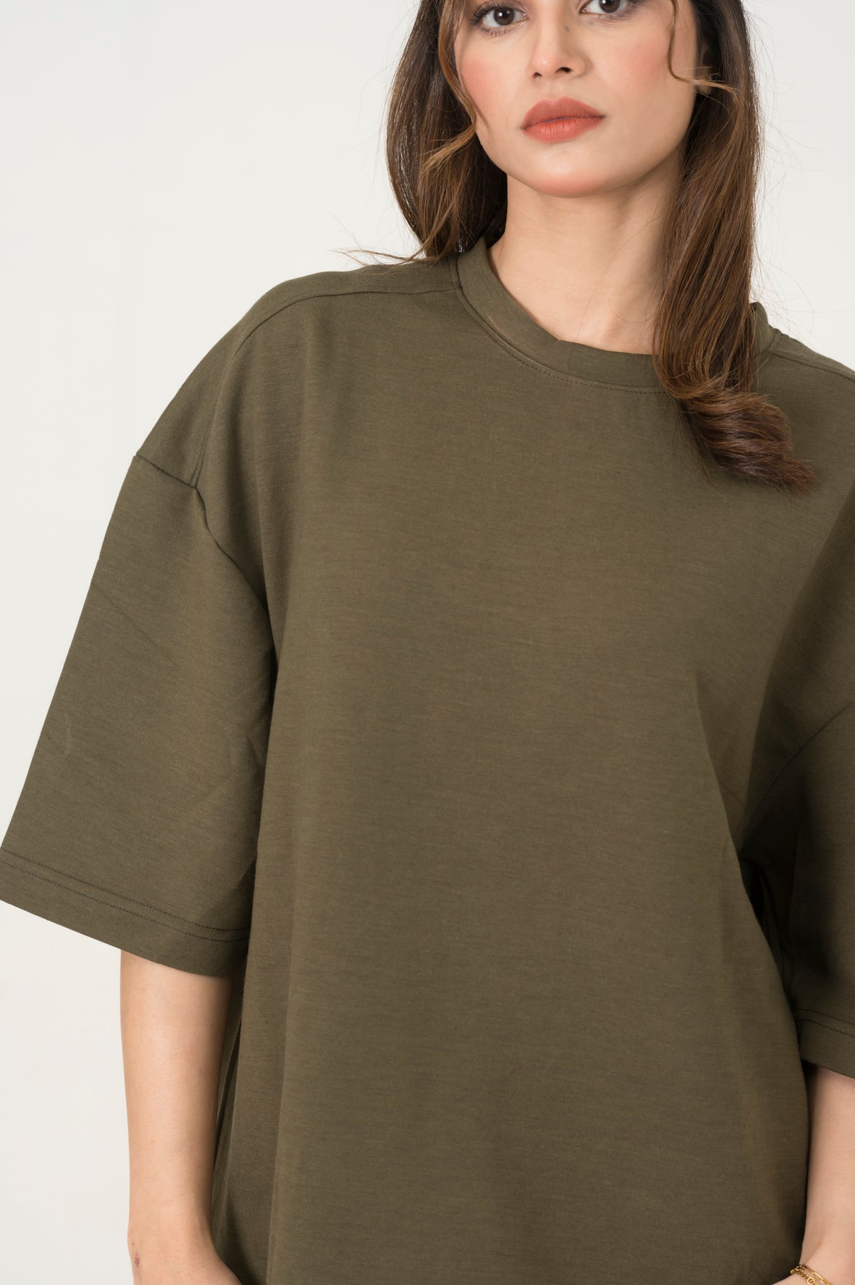Cloud olive oversized tee