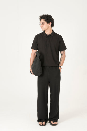 Black Button polo
