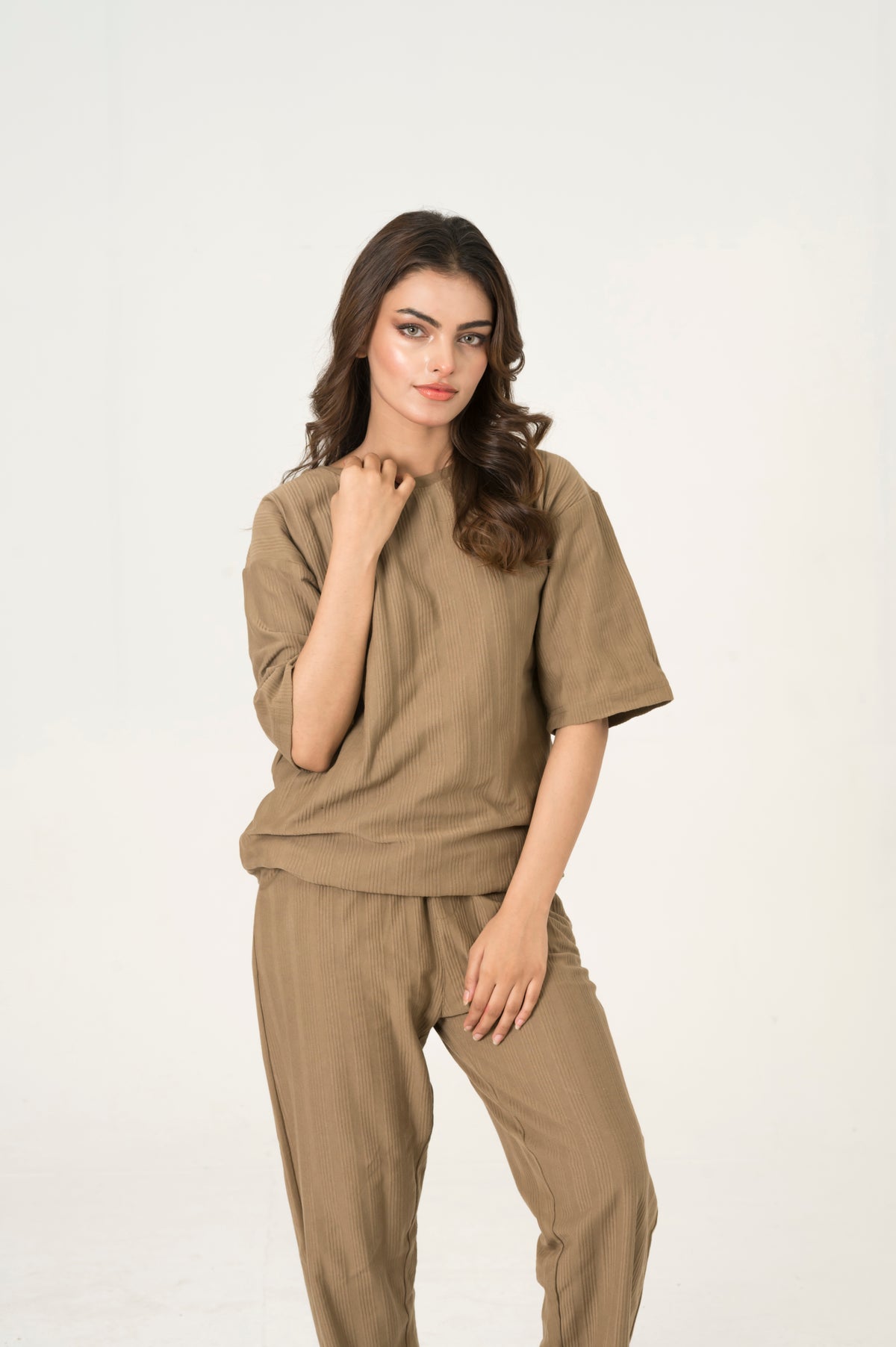 Khaki Jacquard crewneck