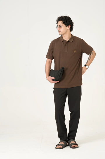 Brown Motion Jersey polo