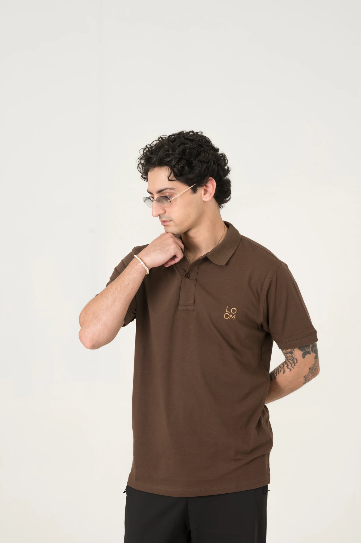 Brown Motion Jersey polo