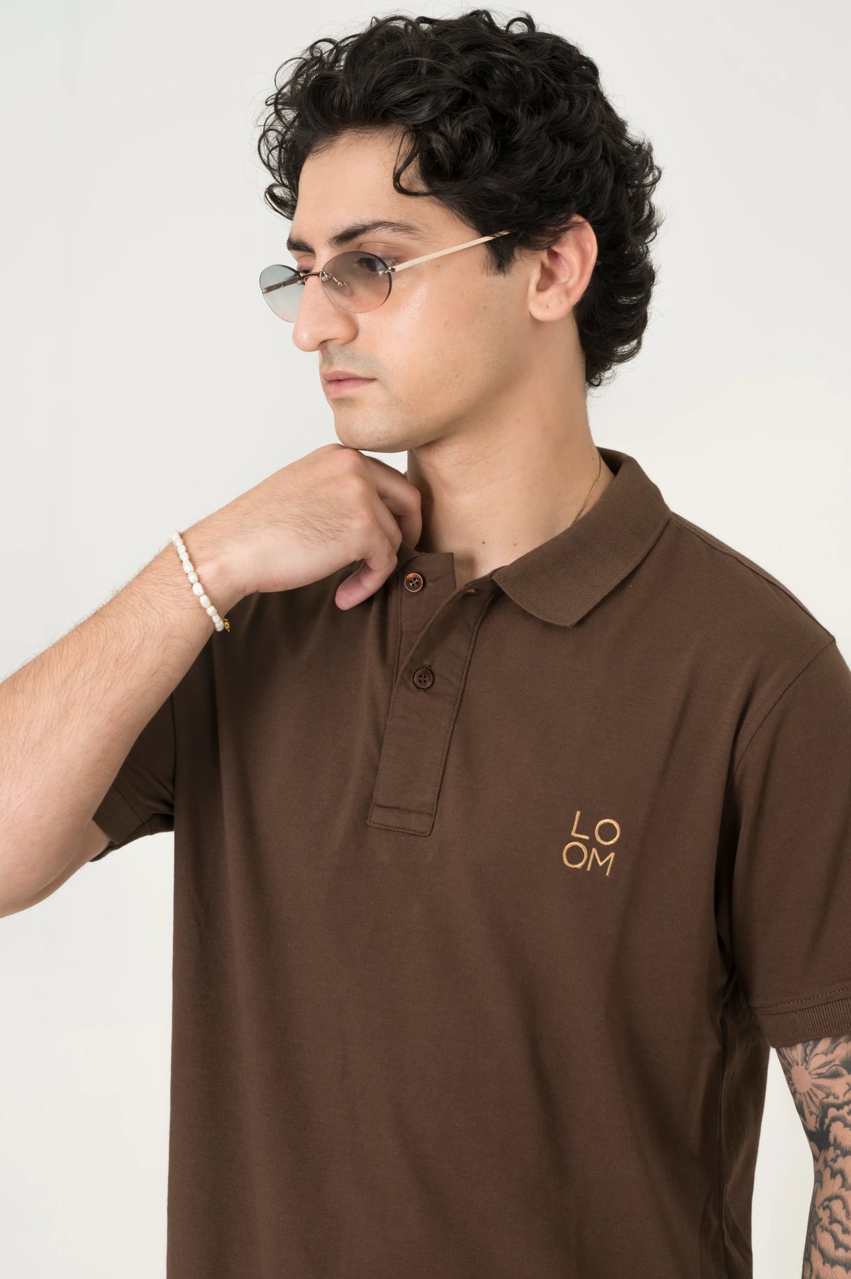 Brown Motion Jersey polo