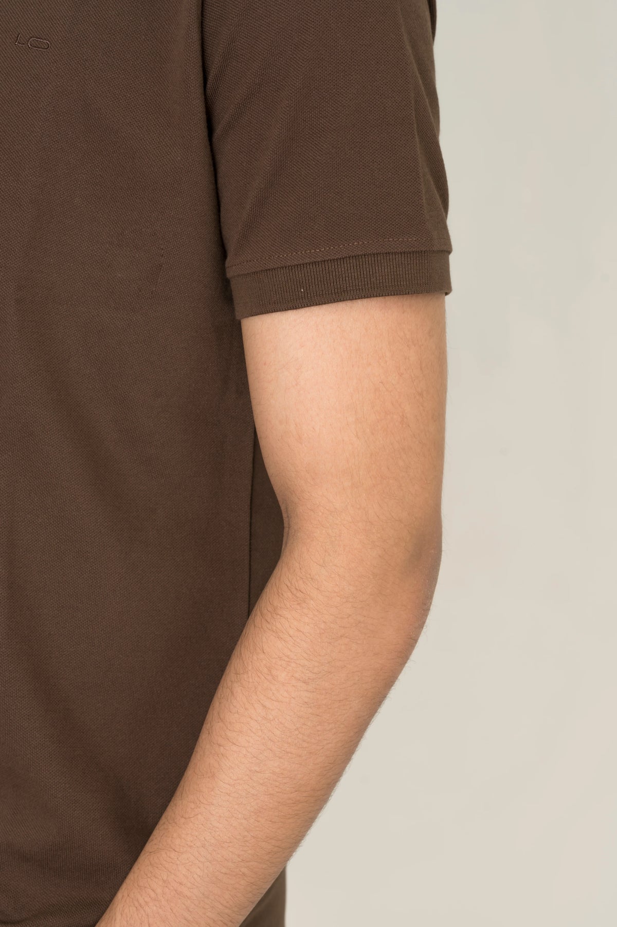 Dark Brown Johnny Collar polo