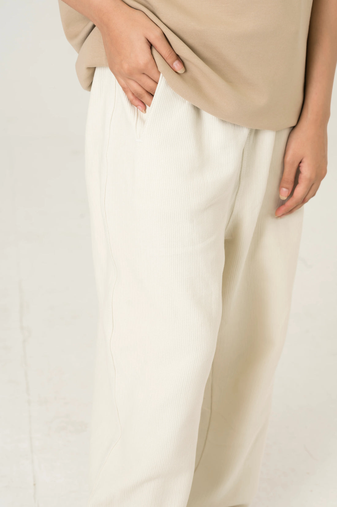 Cream Wide Leg Trouser