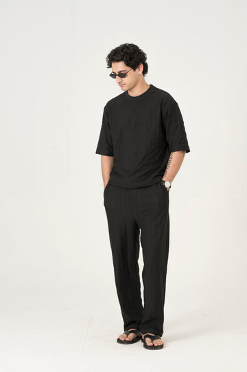 Black Jacquard Set - Men