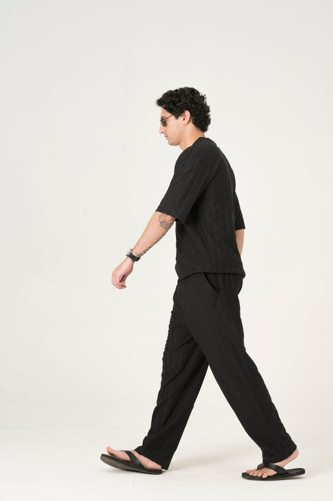 Black Jacquard Set - Men