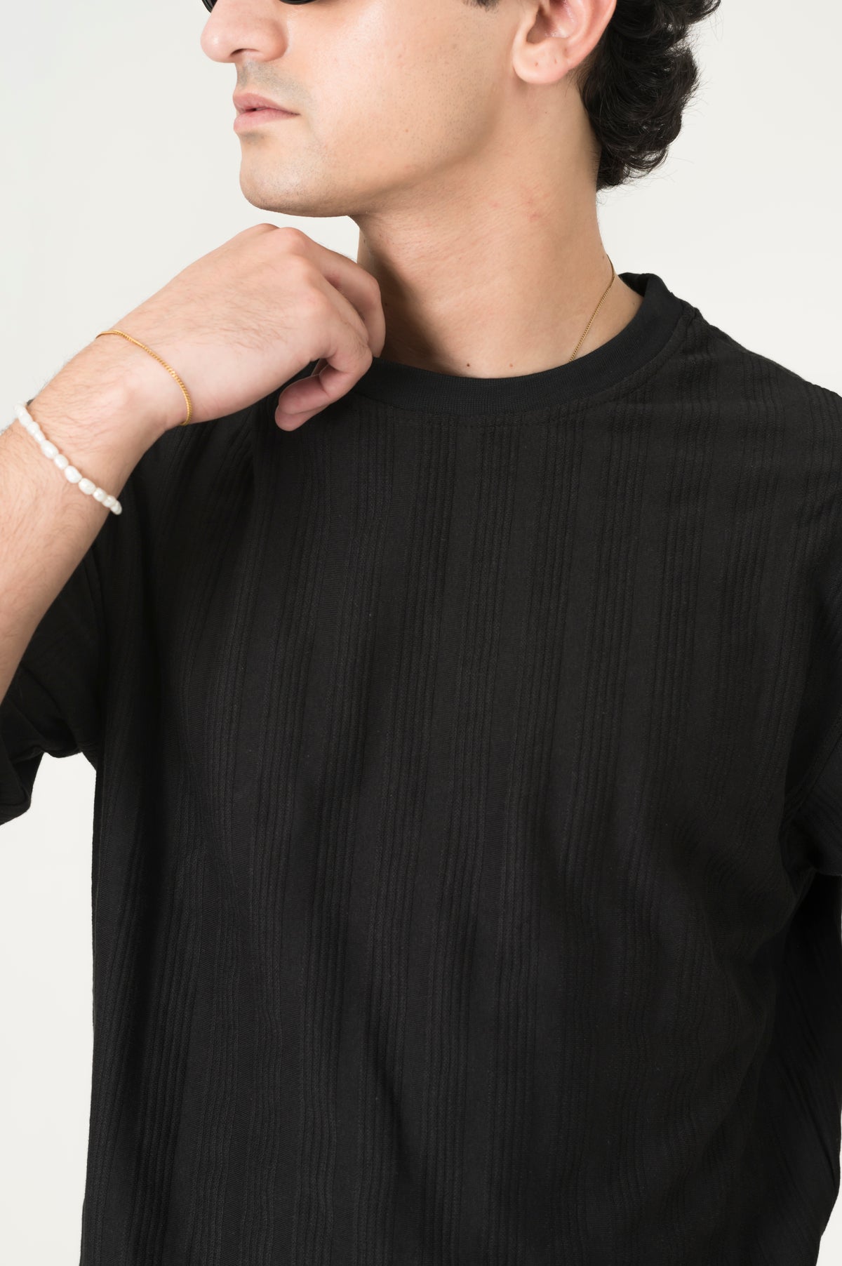 Black Jacquard Set - Men