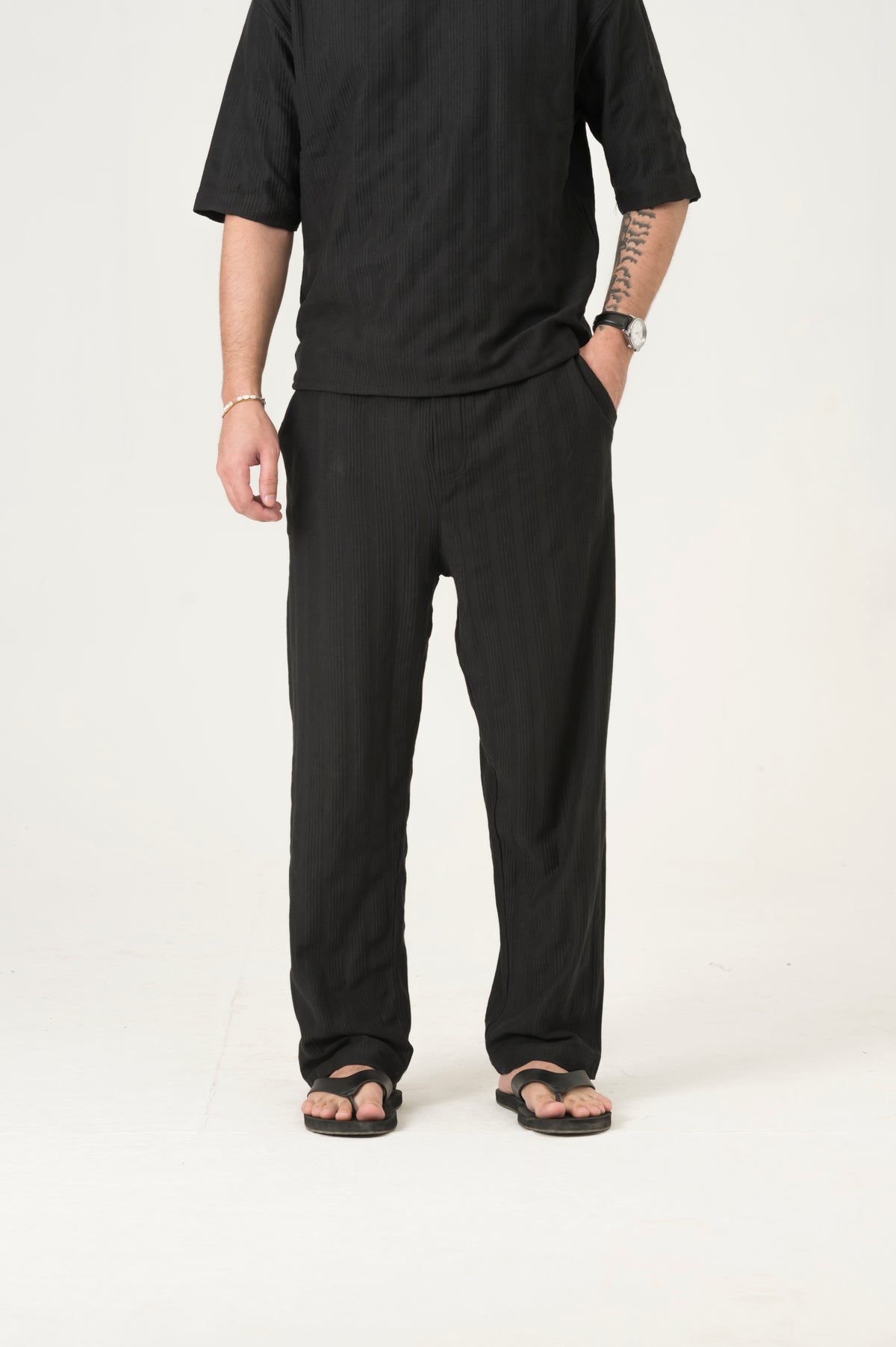 Black Jacquard Trouser