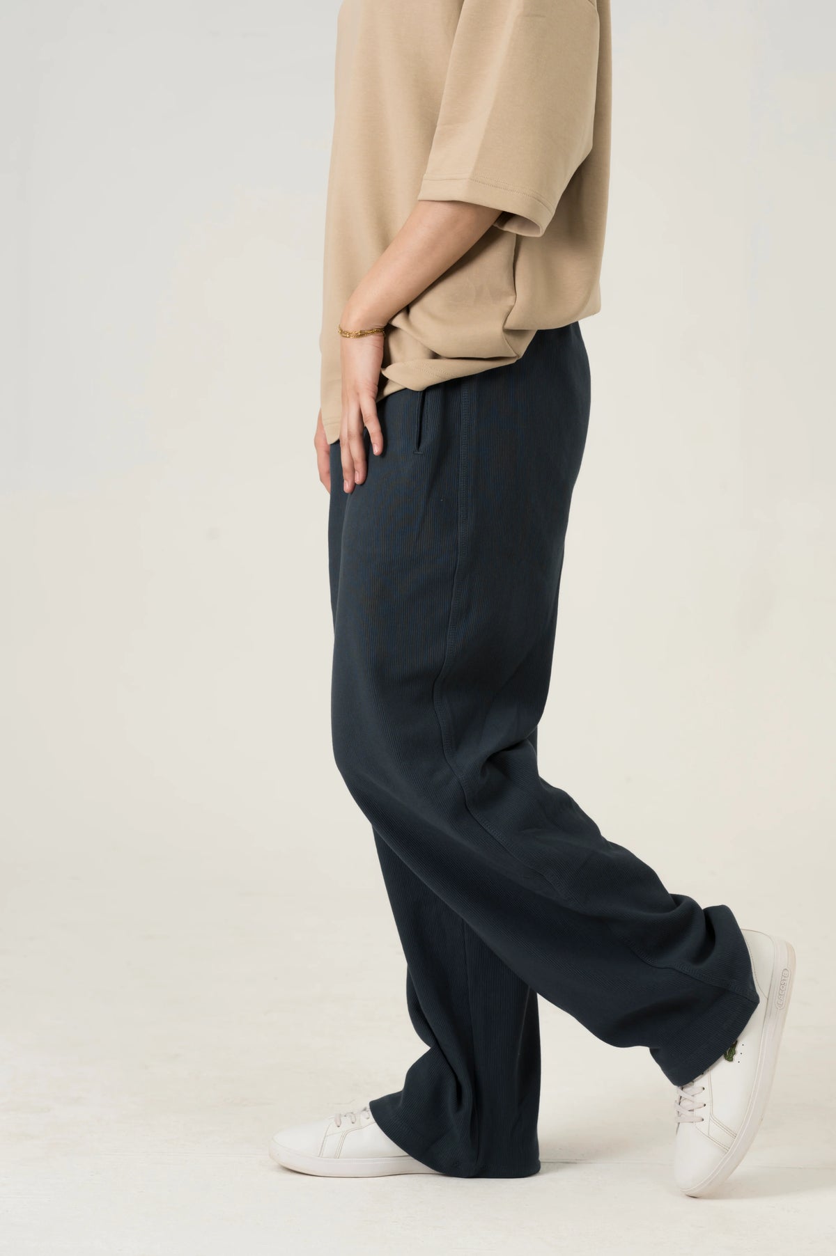 Navy Blue Wide Leg Trouser