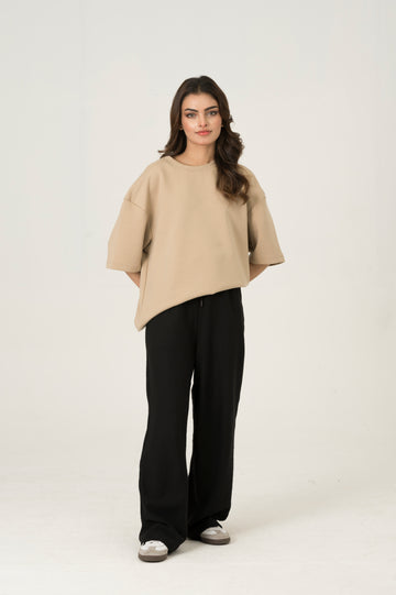 Cloud beige oversized tee