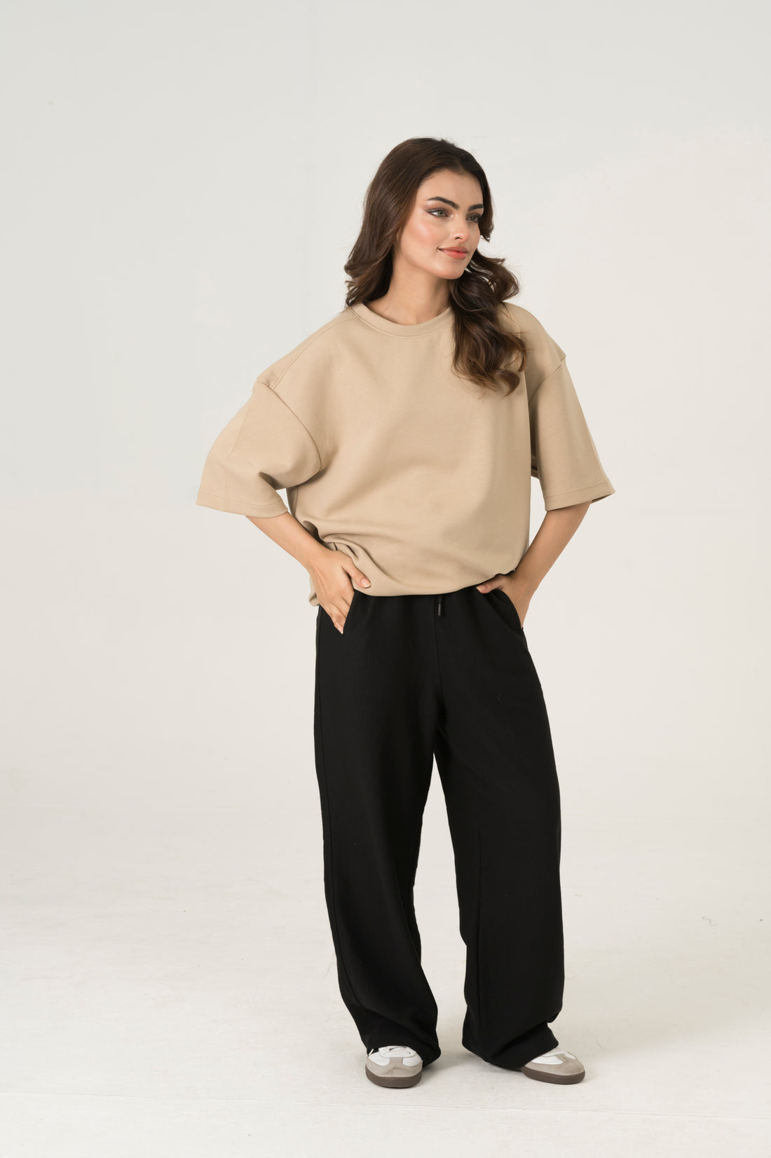 Cloud beige oversized tee