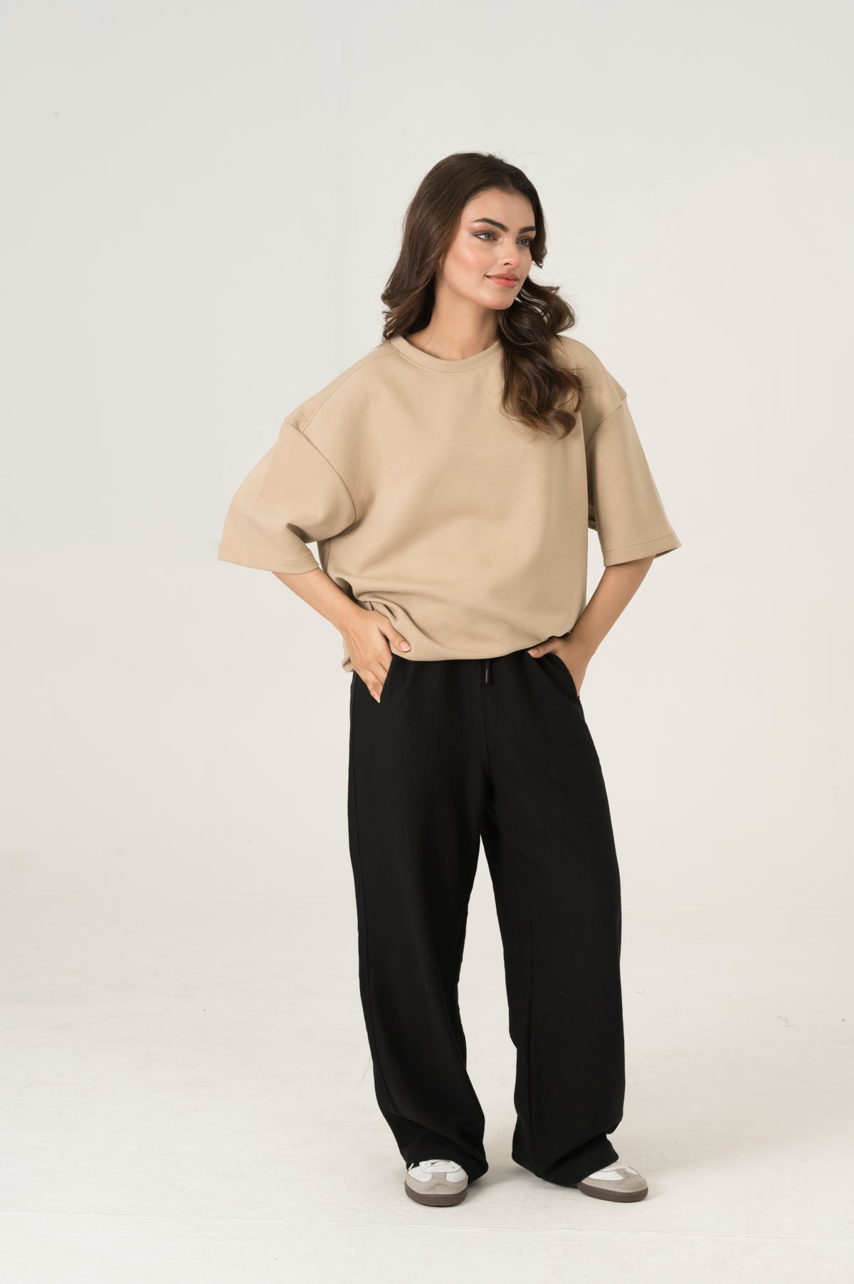 Cloud beige oversized tee