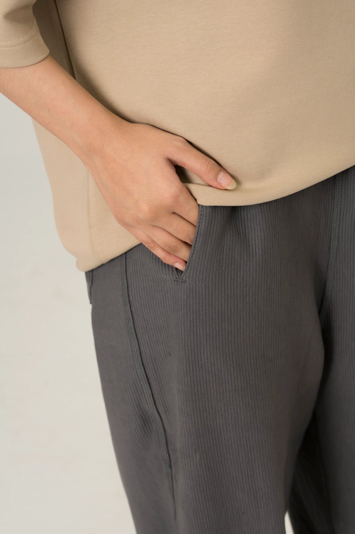 Storm Grey Wide Leg Trouser