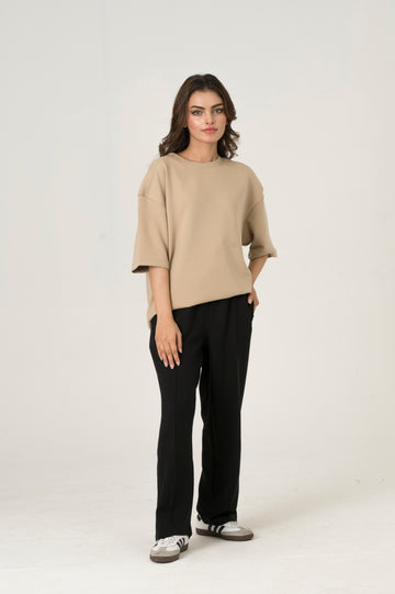 Cloud Black pleated trouser
