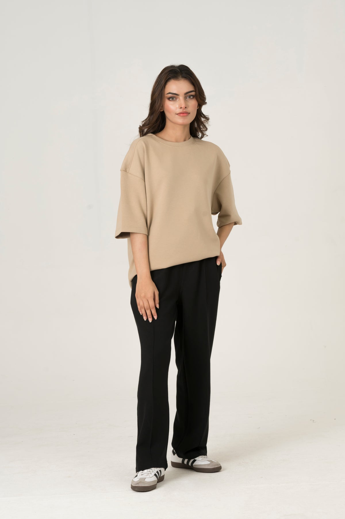 Cloud Black pleated trouser