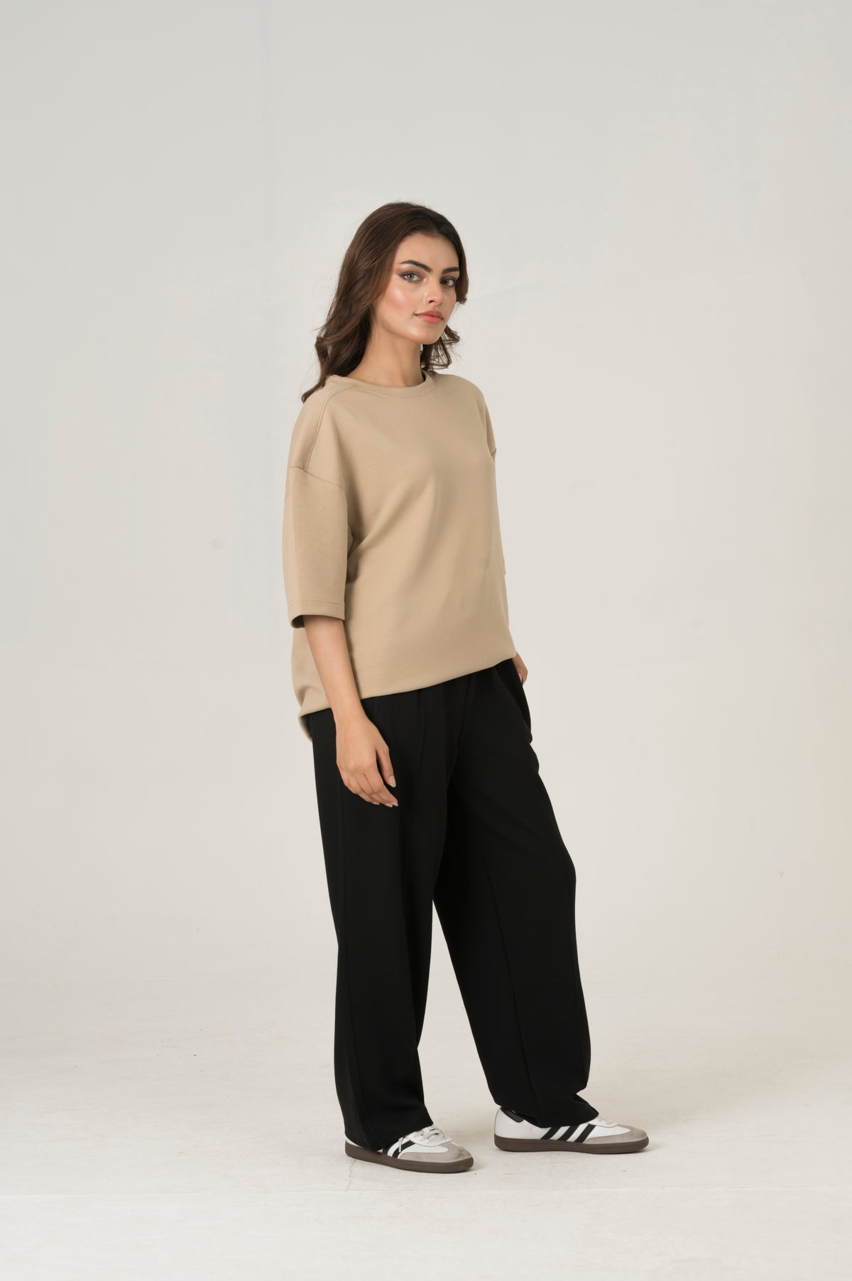 Cloud Black pleated trouser