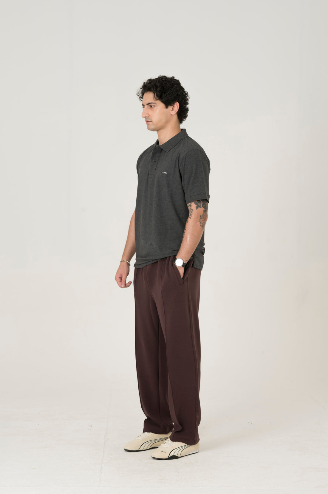 Cloud Purple pleated trouser